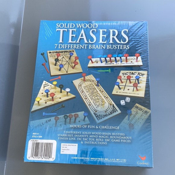 Solid Wood Teasers 7 Different Brain Busters Games - Picture 2 of 2
